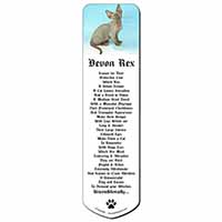 Blue Grey Devon Rex Kitten Cat Bookmark, Book mark, Printed full colour