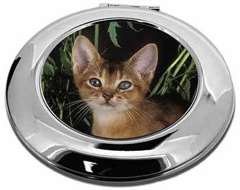 Face of an Abyssynian Cat Make-Up Round Compact Mirror