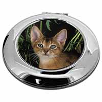 Face of an Abyssynian Cat Make-Up Round Compact Mirror