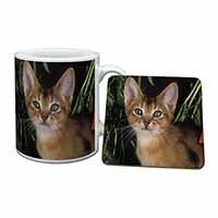 Face of an Abyssynian Cat Mug and Coaster Set - Advanta Group®