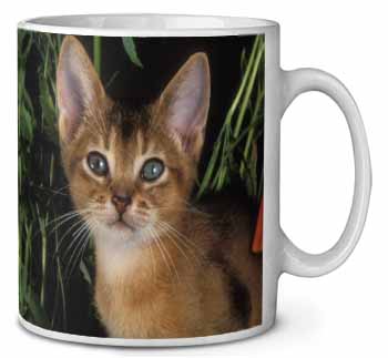 Face of an Abyssynian Cat Ceramic 10oz Coffee Mug/Tea Cup