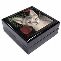 Face of a Blue Abyssynian Cat Keepsake/Jewellery Box