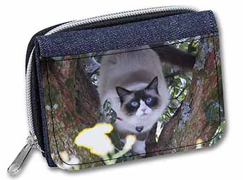 Ragdoll Cat in Tree Unisex Denim Purse Wallet