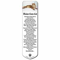 Red Maine Coon Cat Bookmark, Book mark, Printed full colour