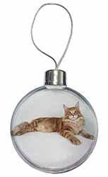 Red Maine Coon Cat Christmas Bauble