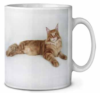 Red Maine Coon Cat Ceramic 10oz Coffee Mug/Tea Cup