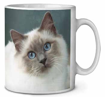 Face of a Beautiful Birman Cat Ceramic 10oz Coffee Mug/Tea Cup