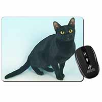 Pretty Black Bombay Cat Computer Mouse Mat