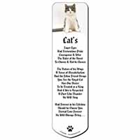 Cute Grey and White Kitten Bookmark, Book mark, Printed full colour