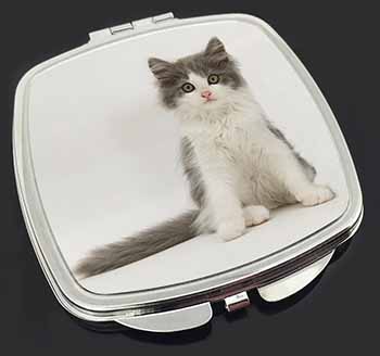Cute Grey and White Kitten Make-Up Compact Mirror