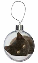 Stunning Black Cat Christmas Bauble