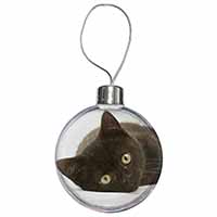 Stunning Black Cat Christmas Bauble