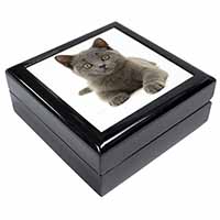 British Blue Kitten Cat Keepsake/Jewellery Box