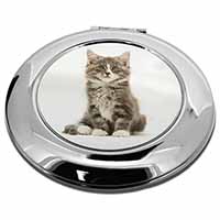 Cute Tabby Kitten Make-Up Round Compact Mirror