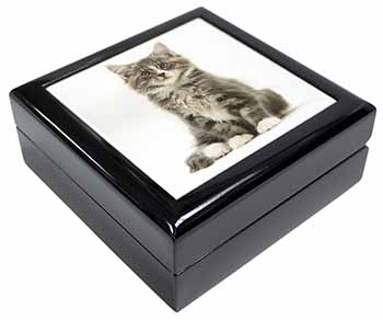 Cute Tabby Kitten Keepsake/Jewellery Box
