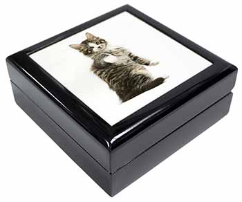 Good Luck Paw Up Cat Keepsake/Jewellery Box