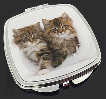 Kittens in White Fur Hat Make-Up Compact Mirror