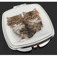 Kittens in White Fur Hat Make-Up Compact Mirror