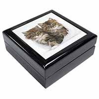 Kittens in White Fur Hat Keepsake/Jewellery Box