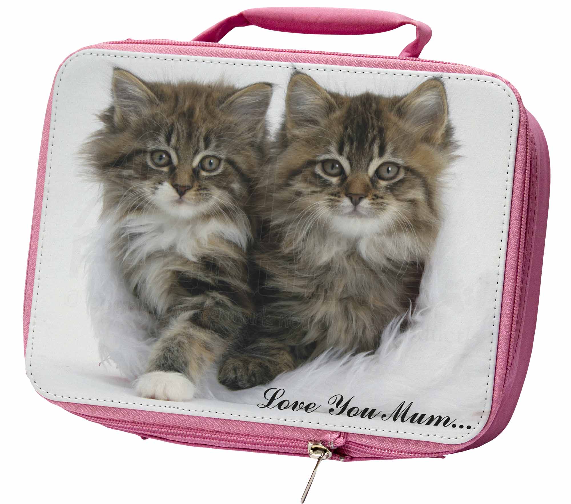 'Love You Mum' Mothers Day Cats Insulated Pink School Lunch Box Ba, AC189lymLBP 'Love You Mum' Mothers Day Cats Insulated Pink School Lunch Box Ba, AC189lymLBP