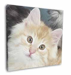 Ginger Kitten Square Canvas 12"x12" Wall Art Picture Print