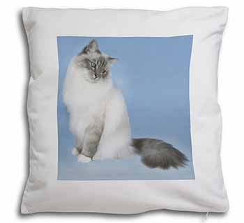 Birman Cats Soft White Velvet Feel Scatter Cushion