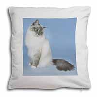 Birman Cats Soft White Velvet Feel Scatter Cushion