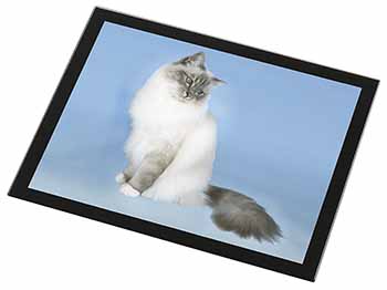 Birman Cats Black Rim High Quality Glass Placemat