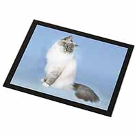 Birman Cats Black Rim High Quality Glass Placemat