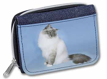 Birman Cats Unisex Denim Purse Wallet