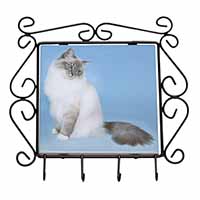 Birman Cats Wrought Iron Key Holder Hooks