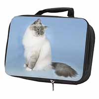 Birman Cats Black Insulated School Lunch Box/Picnic Bag