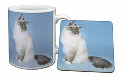 Birman Cats Mug and Coaster Set