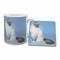 Birman Cats Mug and Coaster Set