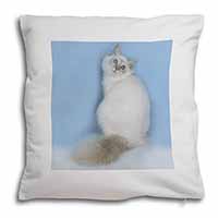 Pretty Birman Kitten Soft White Velvet Feel Scatter Cushion