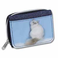 Pretty Birman Kitten Unisex Denim Purse Wallet