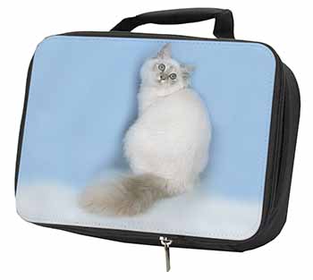 Pretty Birman Kitten Black Insulated School Lunch Box/Picnic Bag