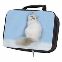 Pretty Birman Kitten Black Insulated School Lunch Box/Picnic Bag