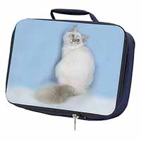 Pretty Birman Kitten Navy Insulated School Lunch Box/Picnic Bag