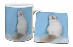 Pretty Birman Kitten Mug and Coaster Set