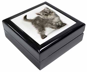 Silver Exotic Kitten Keepsake/Jewellery Box
