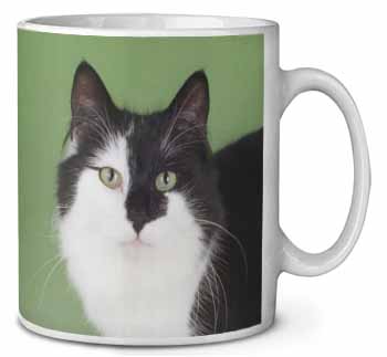 Black and White Cats Face Ceramic 10oz Coffee Mug/Tea Cup