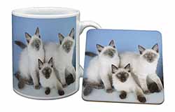 Ragdoll Kittens Mug and Coaster Set