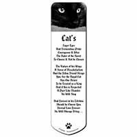 Gorgeous Black Cat Bookmark, Book mark, Printed full colour