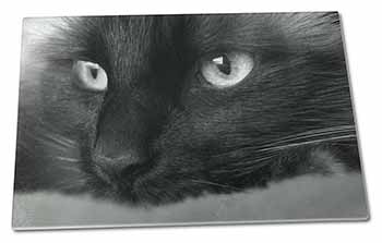 Large Glass Cutting Chopping Board Gorgeous Black Cat