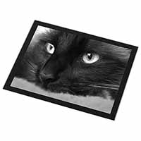 Gorgeous Black Cat Black Rim High Quality Glass Placemat
