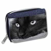 Gorgeous Black Cat Unisex Denim Purse Wallet - Advanta Group®