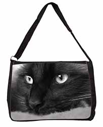 Gorgeous Black Cat Large Black Laptop Shoulder Bag School/College