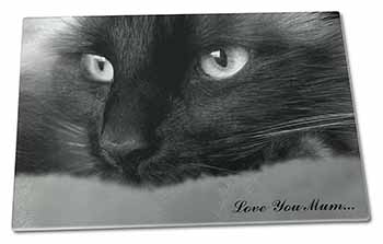 Large Glass Cutting Chopping Board Gorgeous Black Cat 