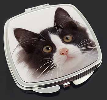 Black and White Cat Make-Up Compact Mirror